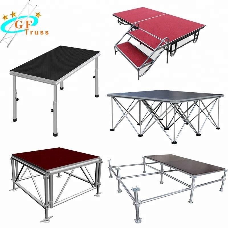 Portable Outdoor Event Aluminum Stage Platform Non Slip Acrylic Glass Surface