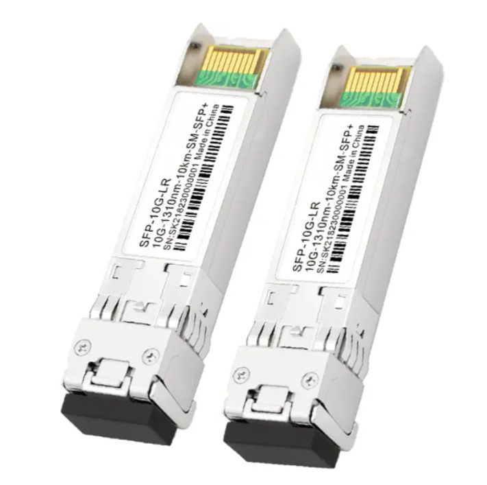3.3V Fiber Optic Transmitter And Receiver 10G SFP LR 10km 1310nm LC Connector