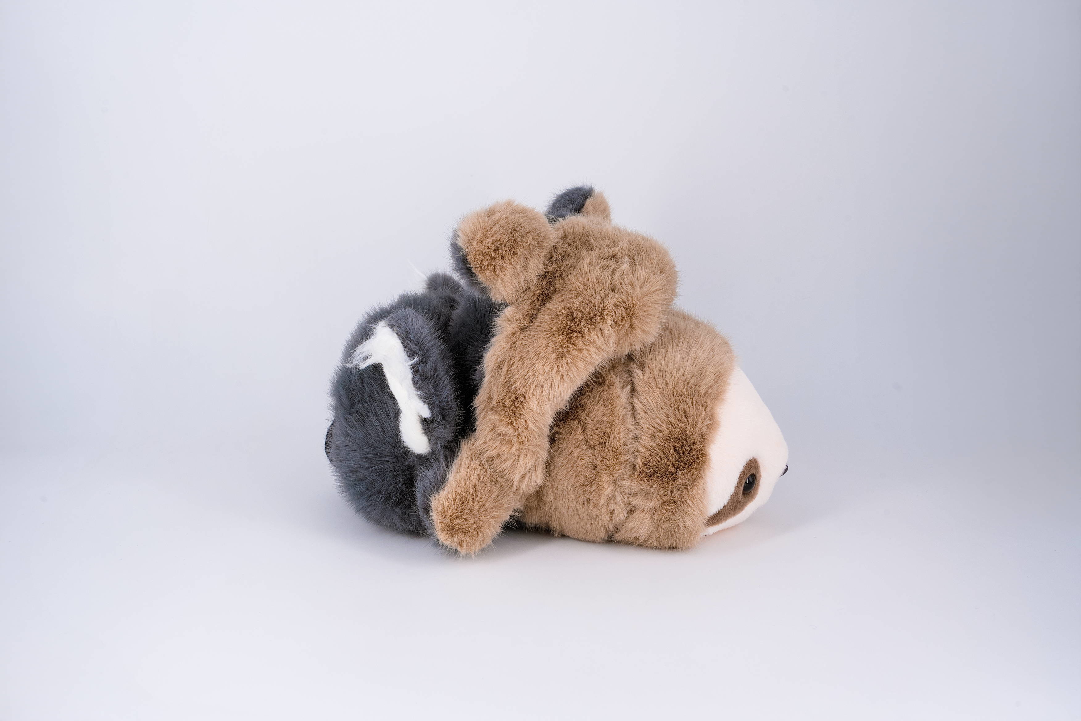 Dual Sided Original Reversible Plushie Raccoon And Panda Bear Transformable Plush Toys