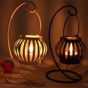 China Vintage Pumpkin 300g Metal Candle Holders For Decoration wholesale