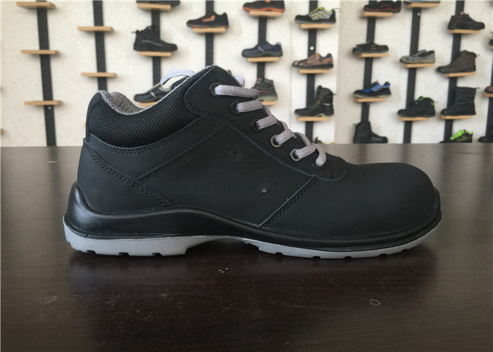 Smooth Outsole Black Work Shoes Size 42 # Outside Welting Stitching Shock Absorbent