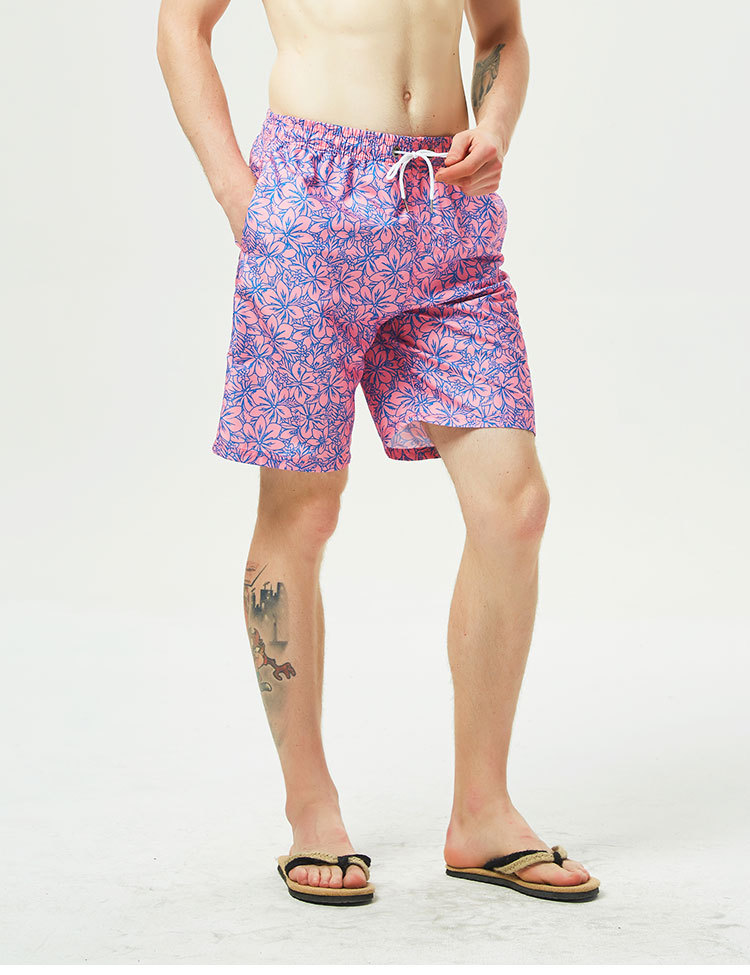 Quick Dry Surf Board Men Mid Length Beach Pants Swim Trunks Board Shorts