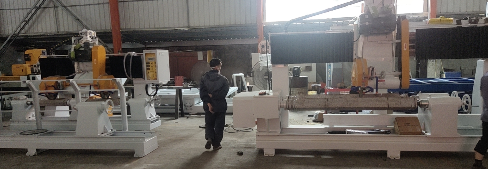 Efficiency CNC Lathe For Marble Granite Pillar Column Baluster Handrail Ling