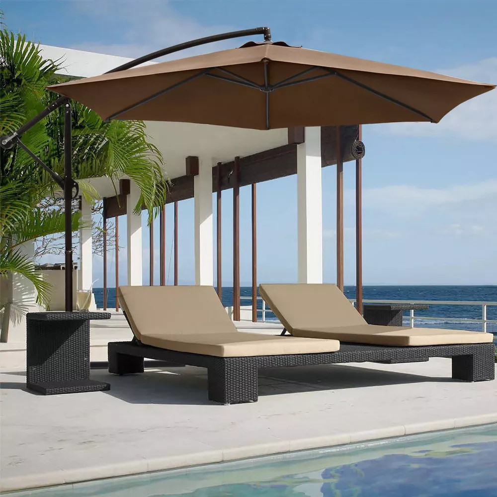 Patio Umbrella 10FT Steel Frame Waterproof Sun Shade Parasol for Outdoor Hanging Offset