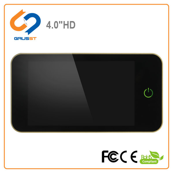 Low Power Lookout Smart Door Viewer / Home Security 4.0 Inch HD LCD Peephole Viewer