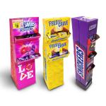 Recycled retail store corrugated cardboard POP display shelf