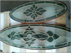 China cheap price brass caming decorative glass for wooden door made in China wholesale