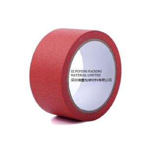 China Car Auto Painting Silicone Red Colored Masking Tape wholesale