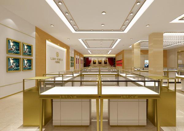Pre - Assembly Structure Jewelry Display Fixtures 6000 Lumen / 4000 Kelvin