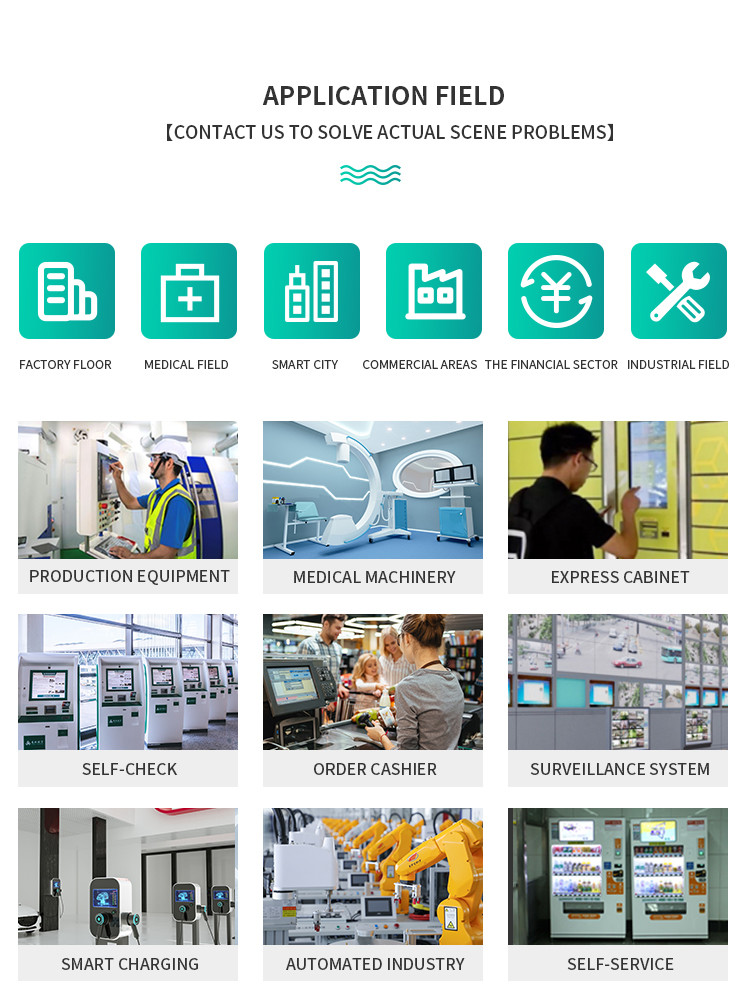 Sunlight Readable Industrial Touch Screen Display High Brightness Open Frame