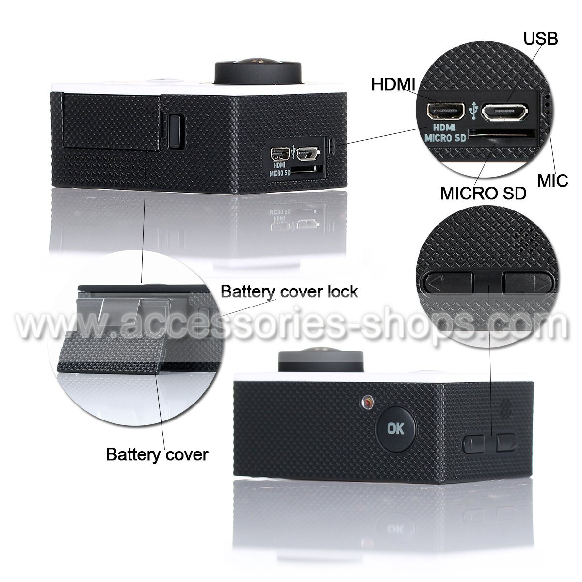 Mini 12Megapixel HD 1080P Underwater 1.5Inch WIFI Sports Camera Support 32G Card