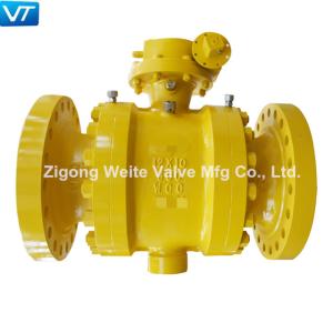 China 12x10'' Forged Steel Trunnion Ball Valve Reduced Bore WCC Ball Valve wholesale