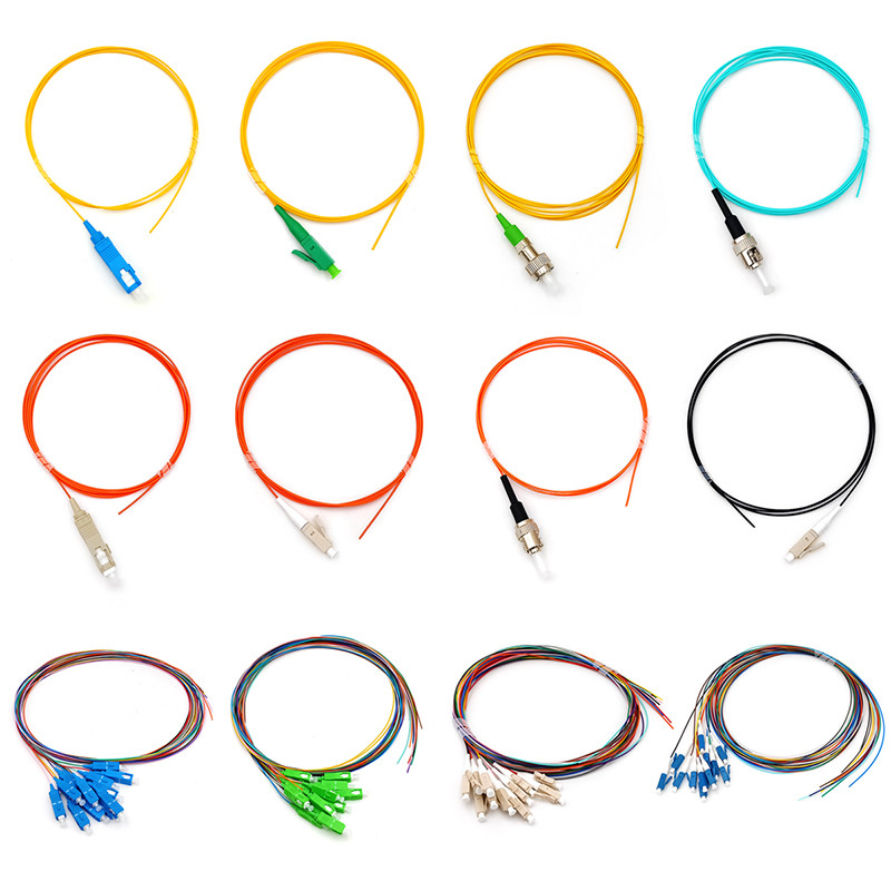 12 Color Fiber Optic Pigtails Single Mode LC ST FC SC UPC With PVC/LSZH Jacket