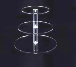China Clear Round Acrylic Display Fixtures 3 Layers Acrylic Cake Display Stand wholesale
