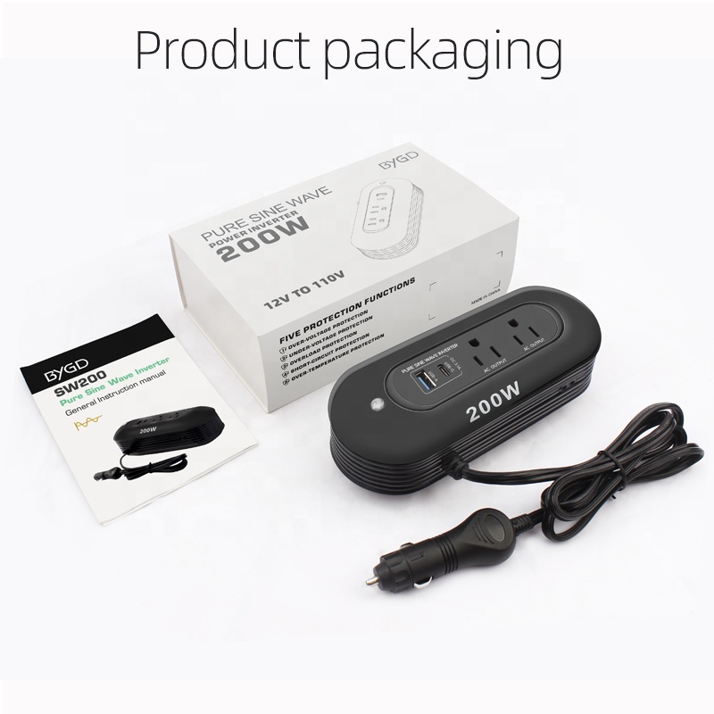 Mini Car Power Inverter 200W Car Power Inverter 300W Car Inverter Dc 12V To Ac 220V Converter