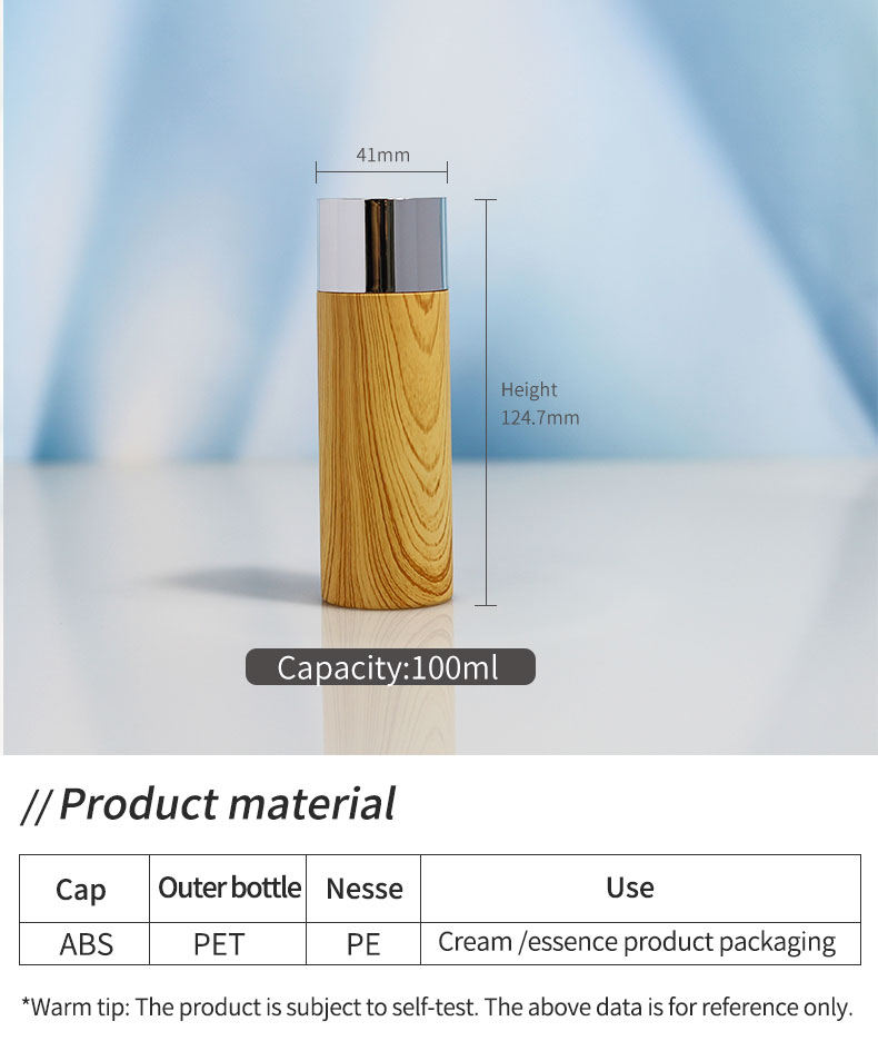 PET 100ml Empty Plastic Bottle Luxury Cosmetic Lotion Container With Pump Sprayer
