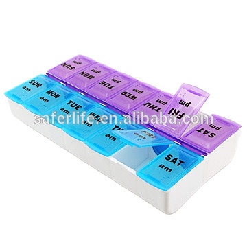 7 Day Weekly Pill Medicine Dispenser Box Flower Shape 7 Cases Vitamin Fish Oil 12cm