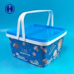 108oz Biscuit IML Container Luxury Cracker Square Custom Christmas Gift Food