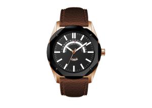 China Stainless Steel Mens Designer Quartz Watch , Genuine Quartz Leather Watch wholesale
