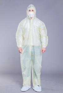 China Dust Protective Knit Cuff Zipper Disposable Work Overalls wholesale