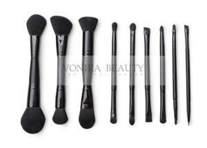 China 9 Pcs Cosmetic Double Ended Makeup Brush With Synthetic Hair wholesale