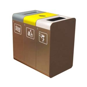 China Large Urban Furniture Street 120L Multi Compartment Trash Can wholesale