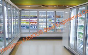 China Narrow Aluminum Alloy Frame Glass Door For Display Cabinet Cold Room wholesale