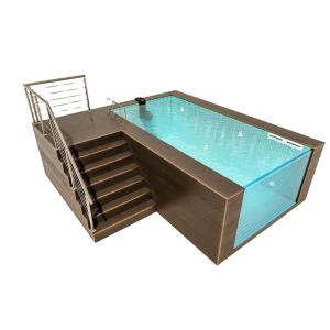China Acrylic Borderless Swimming Pool for Hotels 43m3 Pool Water Capacity 3050KGS Net Weight wholesale