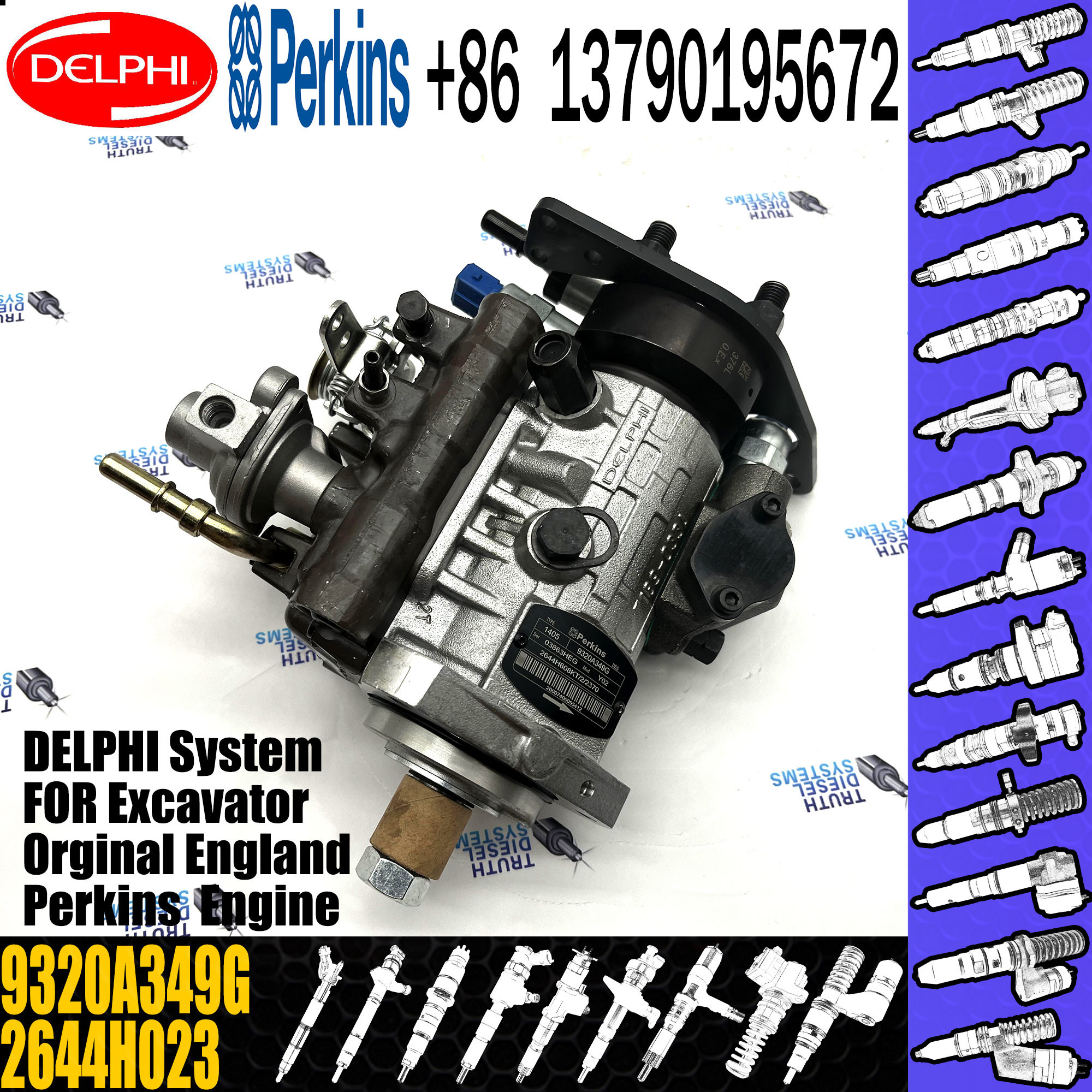9320a349g Construction Machinery Parts Fuel Pump 2644h023dt/2/2350 2644h023