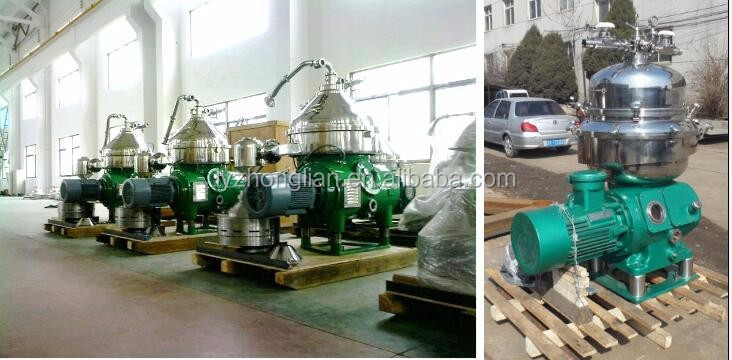 horizontal rubber waste oil disc centrifuge separator for oil milk disc stack centrifuge