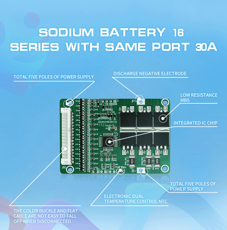 LFP Battery Management Systems 30A 16S Hardware Bms 6S 8S 10S 13S 16S NMC 68V