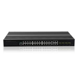 China 24 Port Industrial Unmanaged POE Switch 10/100/1000Mbps 4 SFP Slot Ports wholesale