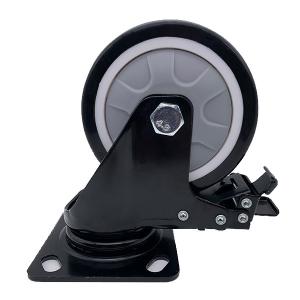 China 5 Inch TPE Black Tread Lockable Premium Heavy Duty Caster wholesale