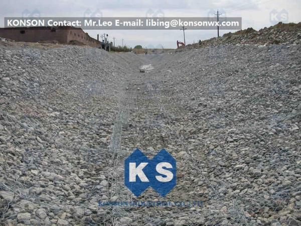 Quality PVC Coated Hot Dipped Galvanized Gabion Box / Gabion Meshes Fence for sale