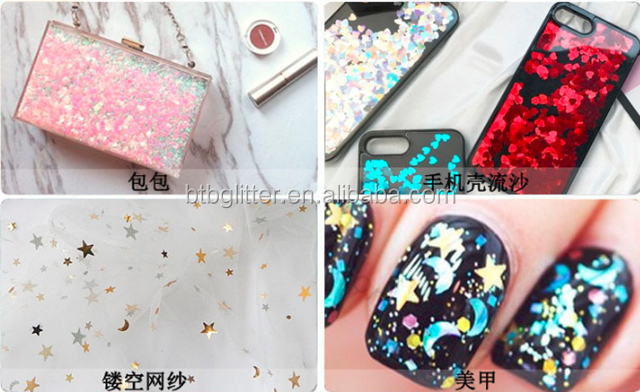Versatile Open Star Nail Glitter Hollow Star Shape for Toys and Gift Craft Projects