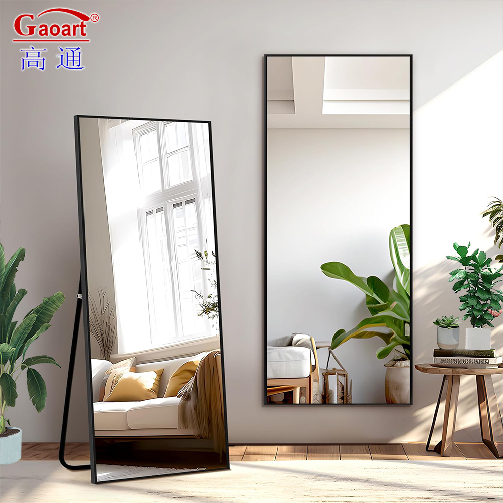 Compact Salon Furniture Luxury Silver Mirror for Bathroom Entrance in Dressing Room