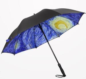 China Printed Collapsible Golf Umbrella , Wind Resistant Automatic Umbrella Plastic Cap wholesale