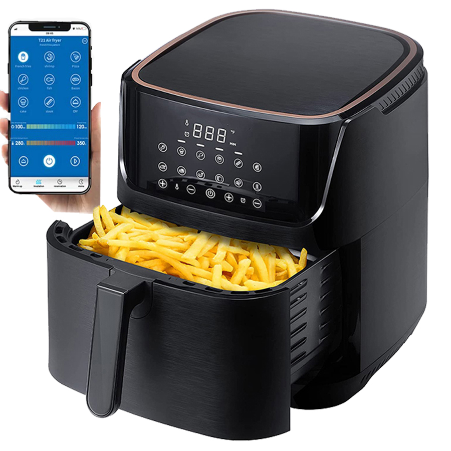 Large 9L Dual Air Fryer With 10 In 1 Touch Presets Two Zone Technology