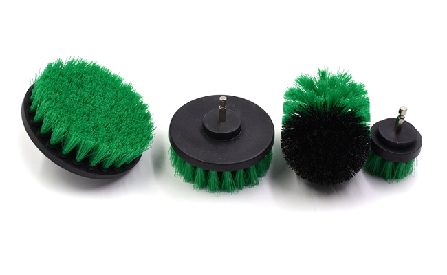 House Hold Round Red Drill Scrub Brush PP 2 Inch Quick Change Shafts