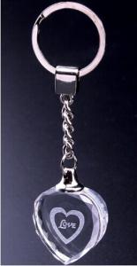China Crystal Transparent Heart Key Chain wholesale