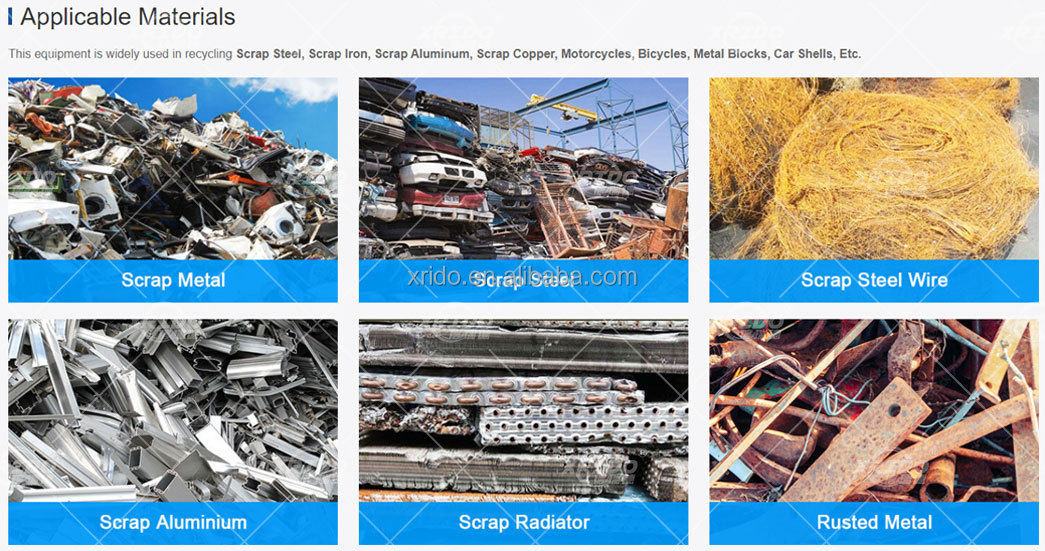 1000KG/H-10000KG/H Scrap Metal Crusher Copper Aluminum Radiator Shredder