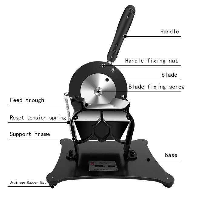 6.0kg Manual Herb Slicer Machine With 360 Degree Quenched White Steel Blade