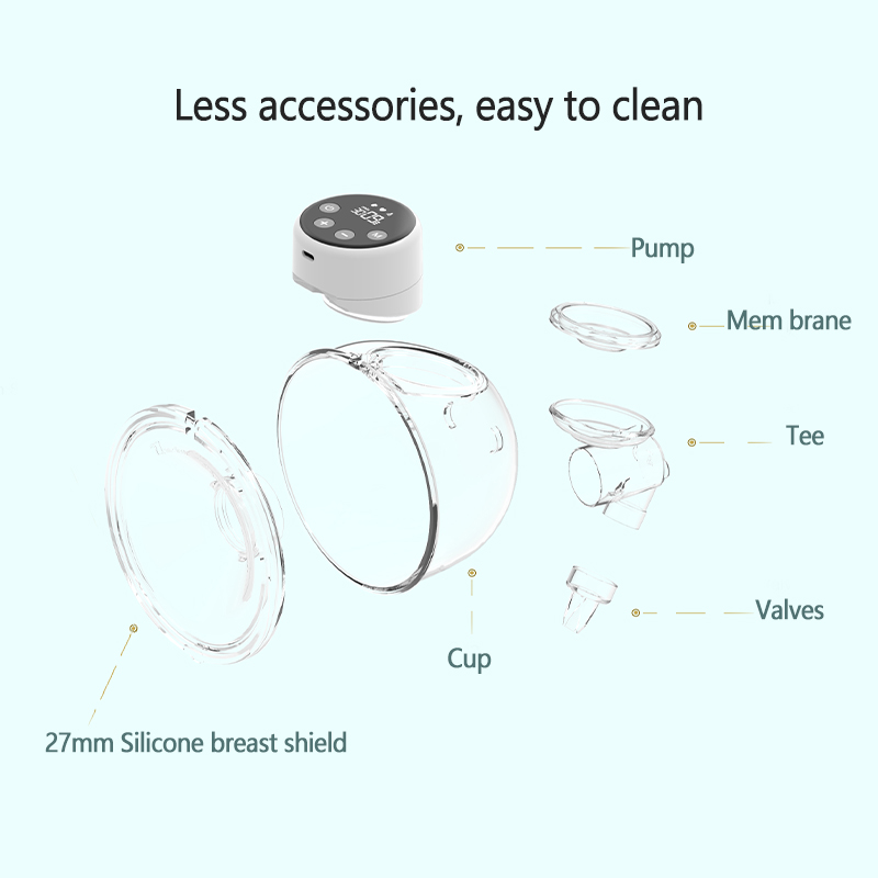 Full LCD Breast Pump Set 3 Modes 9 Levels Breast Milk Extractor Flow Velocity Variable Flow
