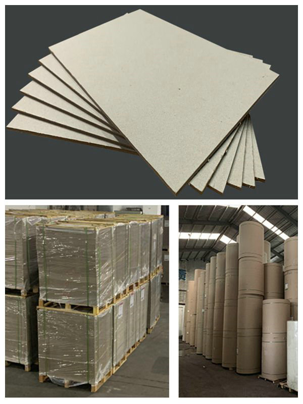 High Density AA Grade 2mm Grey Chipboard For Packaging 700mm x 1000mm 