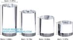 Clear Polished Acrylic Cube Cylinder, Square Display Block, Jewelry Display