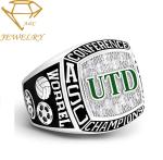 Customize silver metal football championship ring sports championship rings for