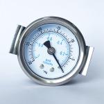 U Clamp Vacuum Pressure Gauge 50mm Brass Internals 1 Bar Pressure Gauge