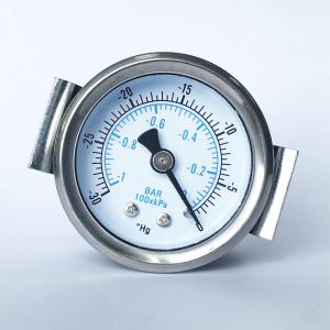 China U Clamp Vacuum Pressure Gauge 50mm Brass Internals 1 Bar Pressure Gauge wholesale