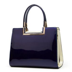 China 0.7kg Blue Coat Paint Retro PU Leather Handbags wholesale