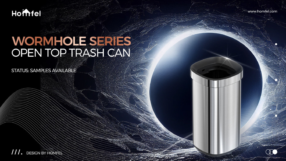 8L 12L 20L 30L Open Top Stainless Steel Trash Can Rectangular Customer Logo